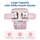 Large Capacity Toiletry and Makeup Bag with Wide-Mouth Opening and Multi-Compartment Organizer 12x8.5x5.5in
