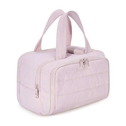 Large Capacity Toiletry and Makeup Bag with Wide-Mouth Opening and Multi-Compartment Organizer 12x8.5x5.5in