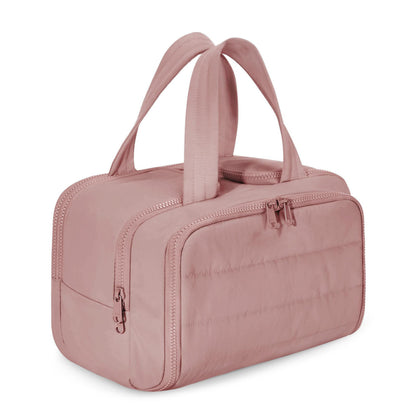 Large Capacity Makeup and Toiletry Bag with Wide-Mouth Opening and Travel Organizer Compartments 12x8.3x7.3in