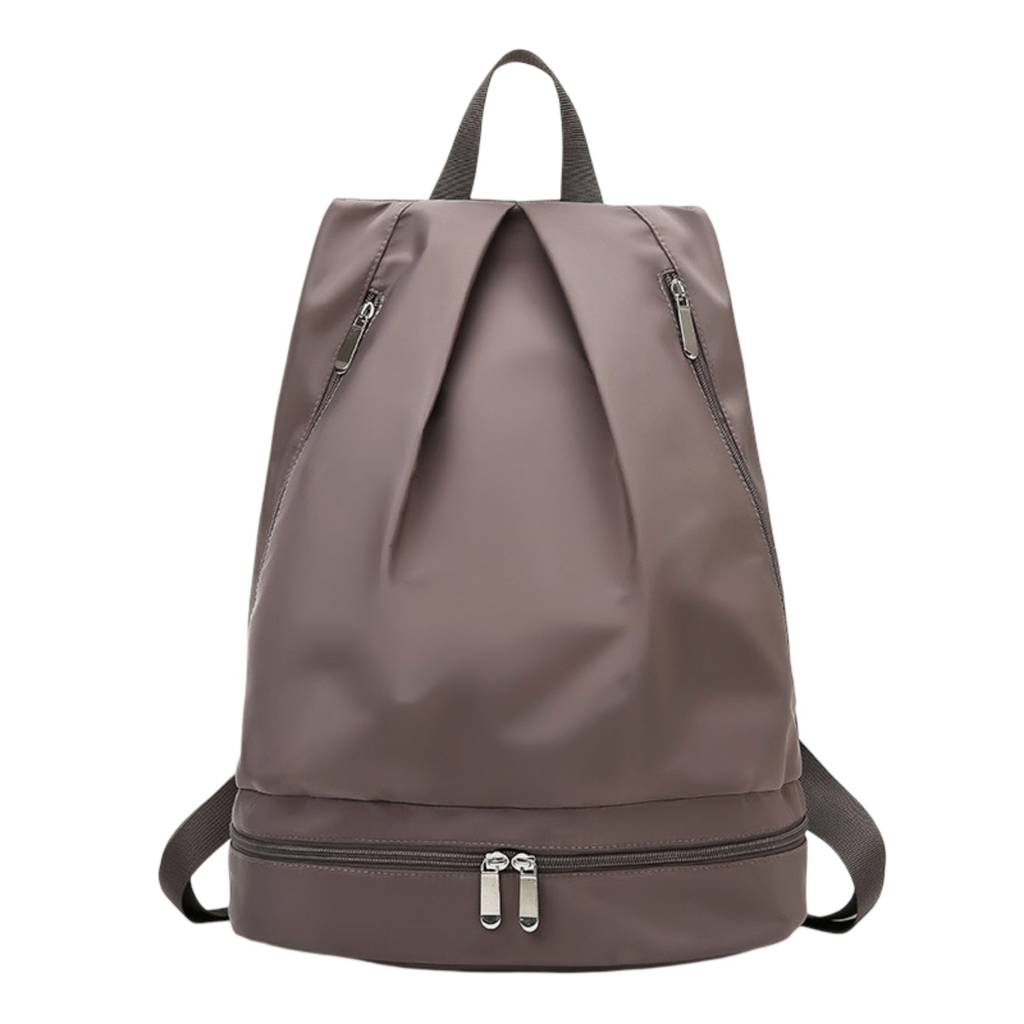 Lightweight Multi-Compartment Backpack with Front Zip Pockets and Bottom Storage Compartment for Daily Organization
