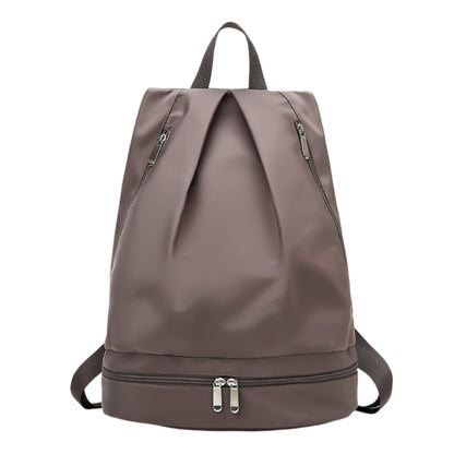 Lightweight Multi-Compartment Backpack with Front Zip Pockets and Bottom Storage Compartment for Daily Organization