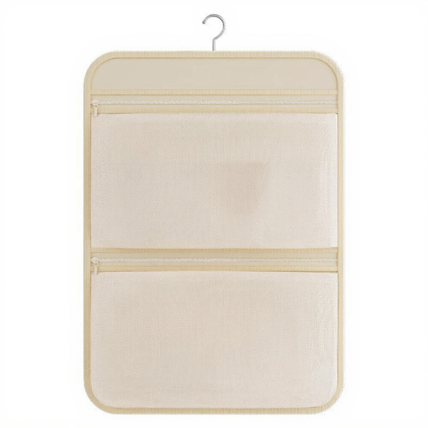 Hanging Organizer with Dual Zippered Compartments Space-Saving Storage Design for Closets Bathrooms