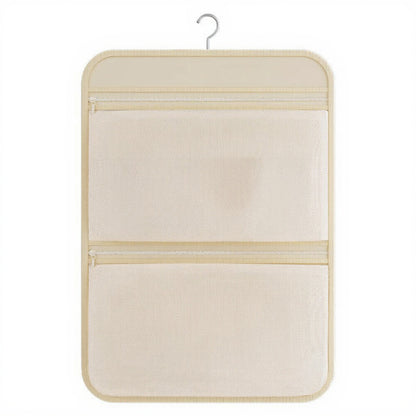 Hanging Organizer with Dual Zippered Compartments Space-Saving Storage Design for Closets Bathrooms