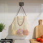 Hanging Mesh Storage Bag with Reinforced Checked Handles Breathable Lightweight Organizer
