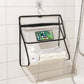 Clear Hanging Shower Organizer with Touch-Friendly Phone Pocket Water-Resistant Storage Shelf