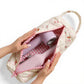 Quilted Travel Toiletry Bag with Soft Padded Design Spacious Interior Smooth Zipper and Easy-Carry Top Handle