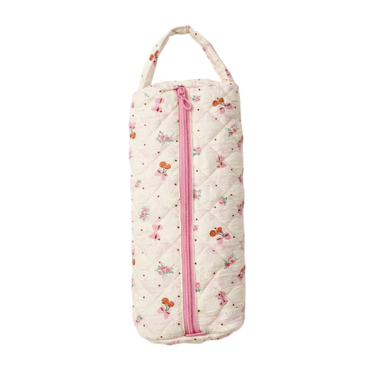 Quilted Travel Toiletry Bag with Soft Padded Design Spacious Interior Smooth Zipper and Easy-Carry Top Handle