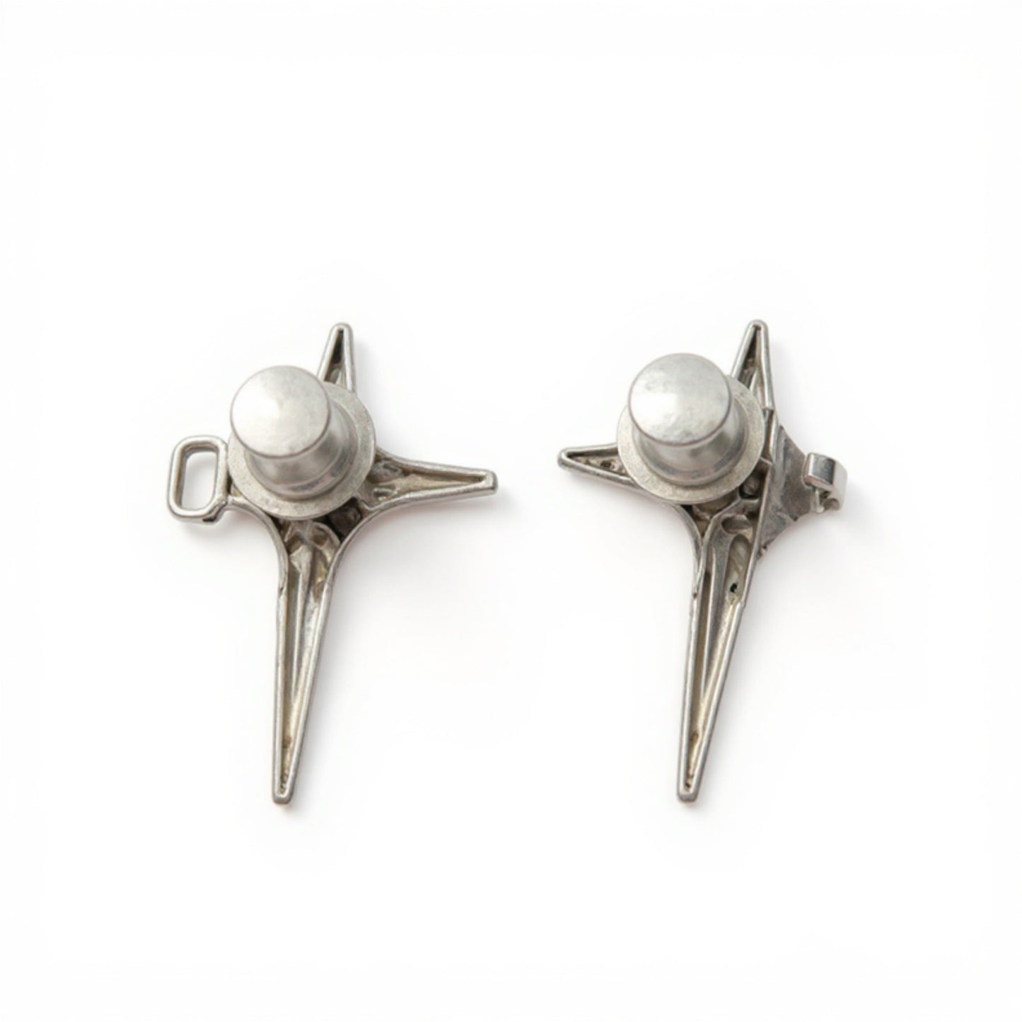 3-Piece Star-Shaped Pant Buckle Extender Set with Sculpted Metal Spike Design for Adjustable Waistroom 1.5x1.4in