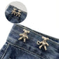 3-Piece Teddy Bear Pant Buckle Extender Set with Sculpted Metal Designs for Adjustable Waistroom 1.5x1.4in