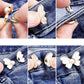 3-Piece Wing-Shaped Jean Buckle Extender Set with Decorative Sculpted Design for Adjustable Waistroom and Denim Accents 1.5x1.4in