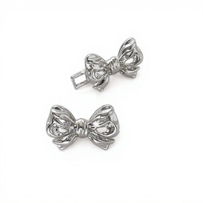 3-Piece Bow-Shaped Jean Waist Extender Set with Decorative Metal Buckle Clips for Stylish Adjustable Fit and Added Waistroom 0.8in