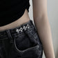 3-Piece Bow-Shaped Jean Waist Extender Set with Decorative Metal Buckle Clips for Stylish Adjustable Fit and Added Waistroom 0.8in