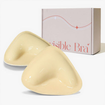 Washable Reusable Adhesive Bra Pads with Soft Flexible Shape and Strong Grip Design for Invisible Support 4.5x4.3in