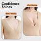 Washable Reusable Adhesive Bra Pads with Soft Flexible Shape and Strong Grip Design for Invisible Support 4.5x4.3in