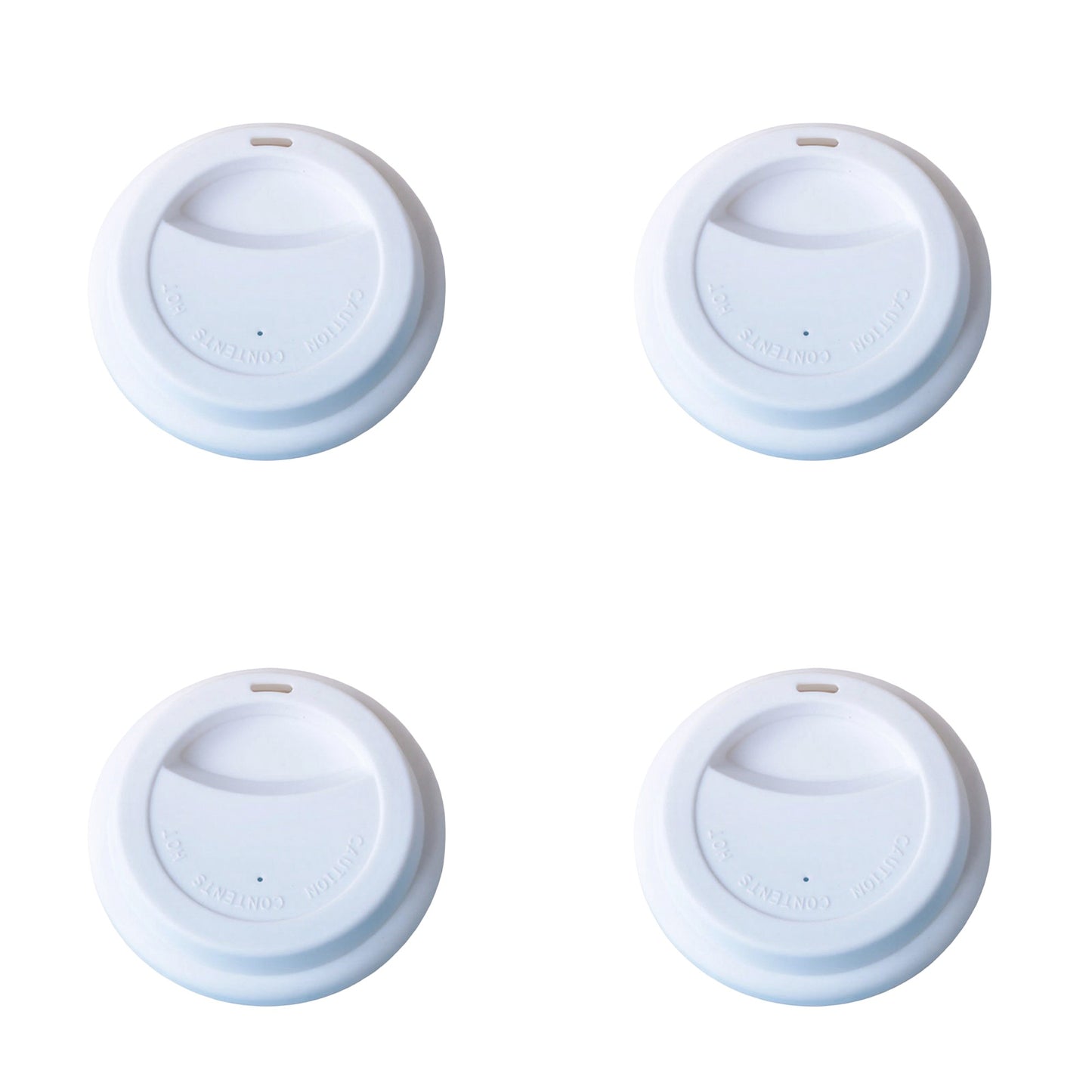 4pcs per Set Reusable Silicone Coffee Cup Lid Spill Resistant Hot Drink Cover with Sip Opening 3.5x0.7in