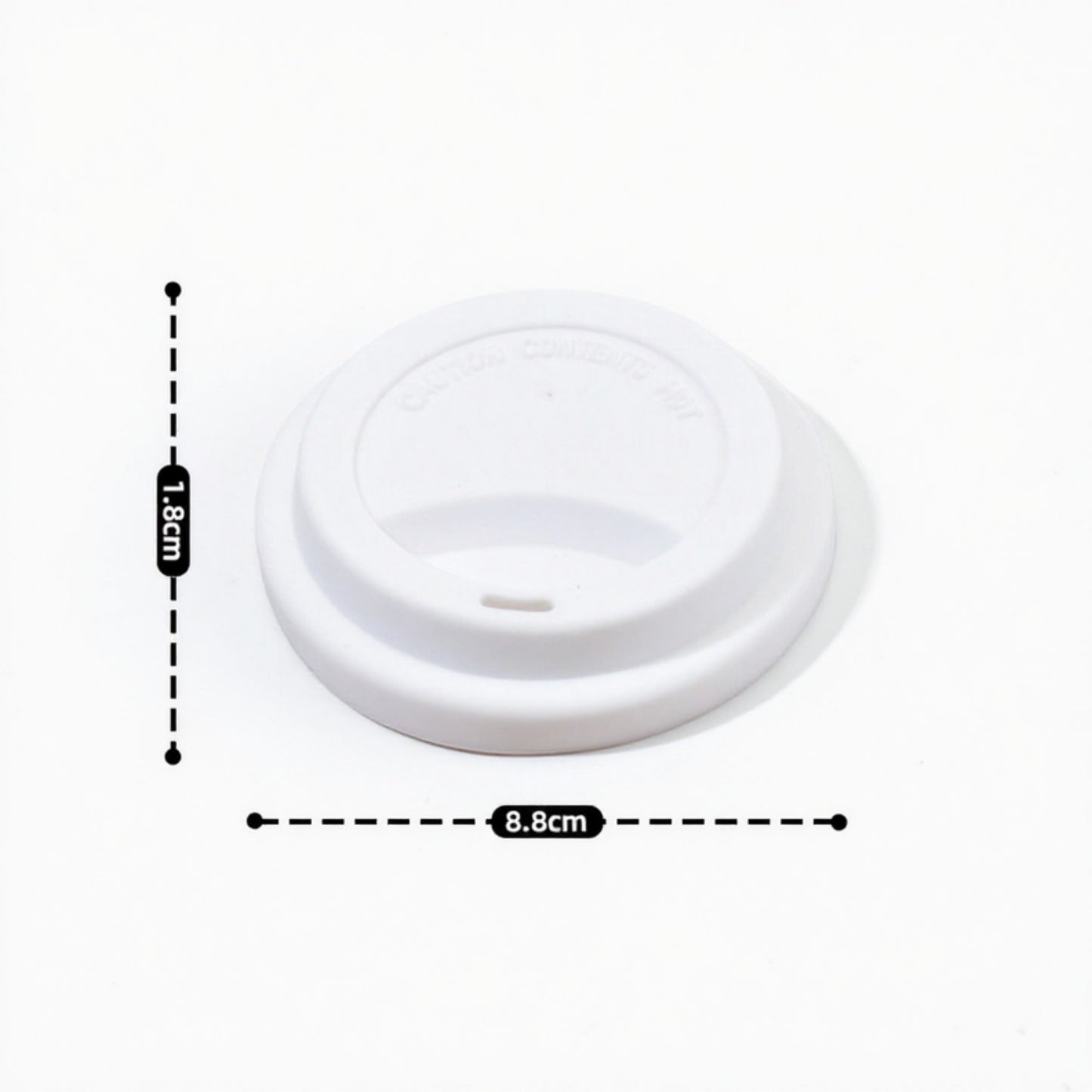 Reusable Silicone Coffee Cup Lid Spill Resistant Hot Drink Cover with Sip Opening 3.5x0.7in