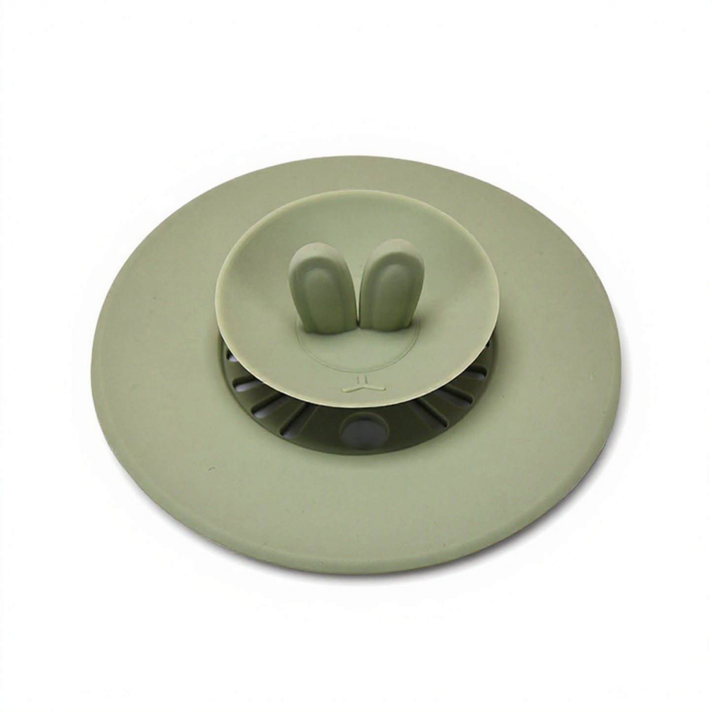 Silicone Bunny Ear Cup Lid Dustproof Insulated Drink Cover with Pop Up Vent Seal 4.6x0.7in