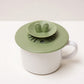 Silicone Bunny Ear Cup Lid Dustproof Insulated Drink Cover with Pop Up Vent Seal 4.6x0.7in