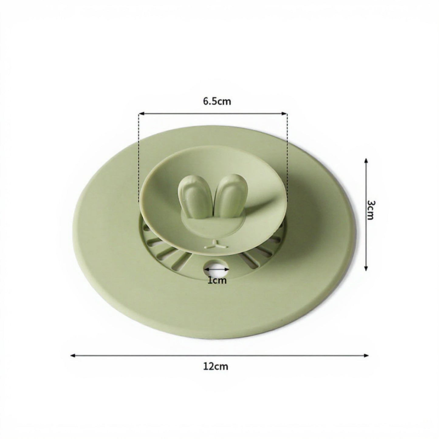 Silicone Bunny Ear Cup Lid Dustproof Insulated Drink Cover with Pop Up Vent Seal 4.6x0.7in