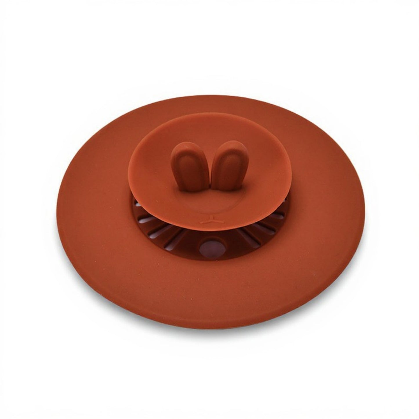 Silicone Bunny Ear Cup Lid Dustproof Insulated Drink Cover with Pop Up Vent Seal 4.6x0.7in