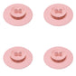 4pcs per Set Silicone Bunny Ear Cup Lid Dustproof Insulated Drink Cover with Pop Up Vent Seal 4.6x0.7in
