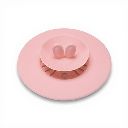 Silicone Bunny Ear Cup Lid Dustproof Insulated Drink Cover with Pop Up Vent Seal 4.6x0.7in