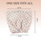 Satin Checkered Hair Bonnet with Soft Elastic Band for Comfortable Sleep and Frizz Control