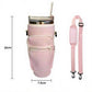 Multifunctional Drink Holder Bag with Key, Card, and Phone Storage, Adjustable Strap for Hands-Free Convenience
