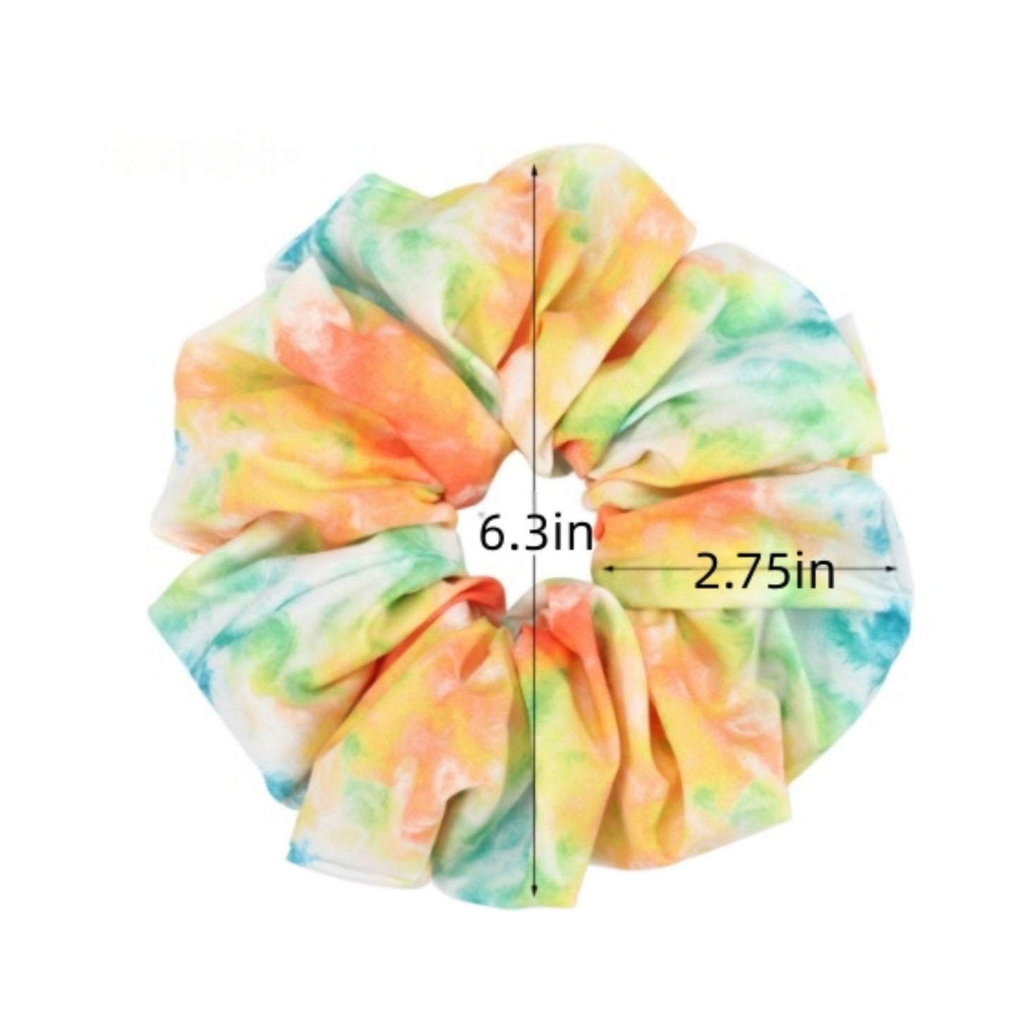 3-Piece Heart Print Fashion Hair Scrunchie Set with Soft Fabric and Gentle Elastic Hold