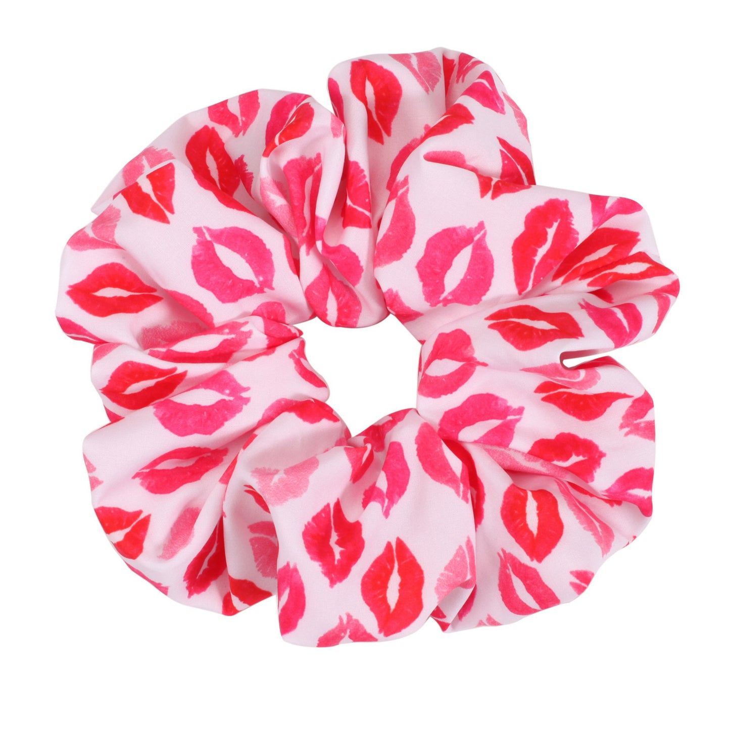 3-Piece Heart Print Fashion Hair Scrunchie Set with Soft Fabric and Gentle Elastic Hold