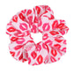 3-Piece Heart Print Fashion Hair Scrunchie Set with Soft Fabric and Gentle Elastic Hold