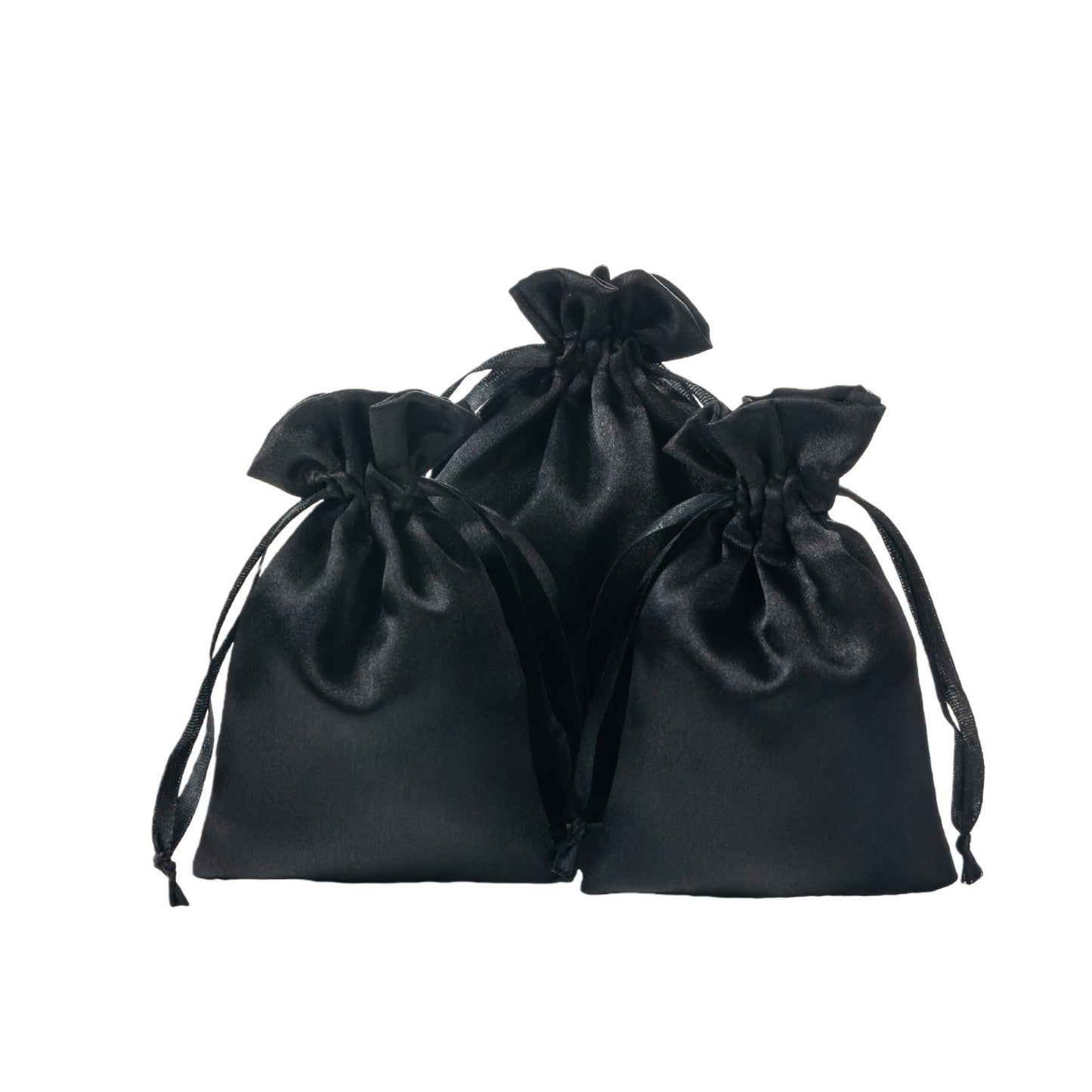 6-Piece Satin Drawstring Pouch Set with Soft Fabric Finish for Jewelry Beauty and Gift Storage