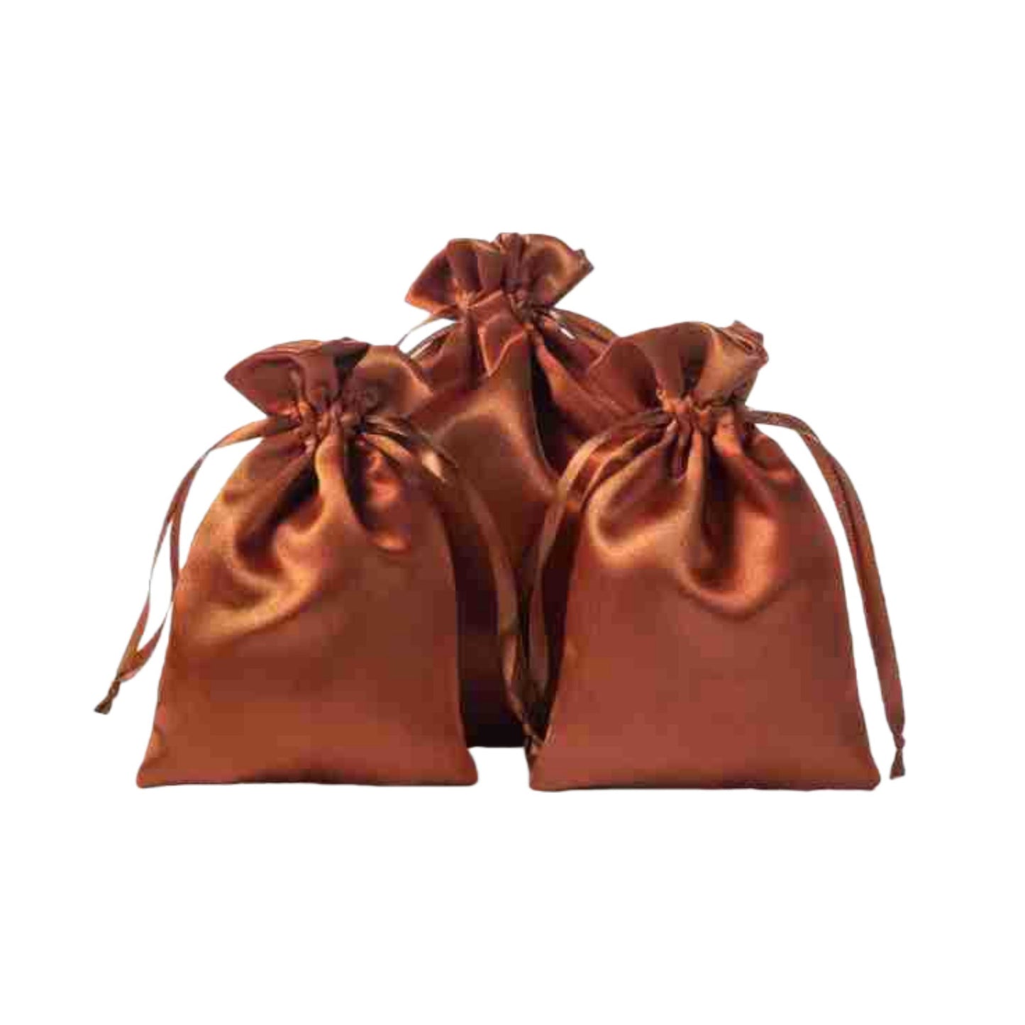 6-Piece Satin Drawstring Pouch Set with Soft Fabric Finish for Jewelry Beauty and Gift Storage