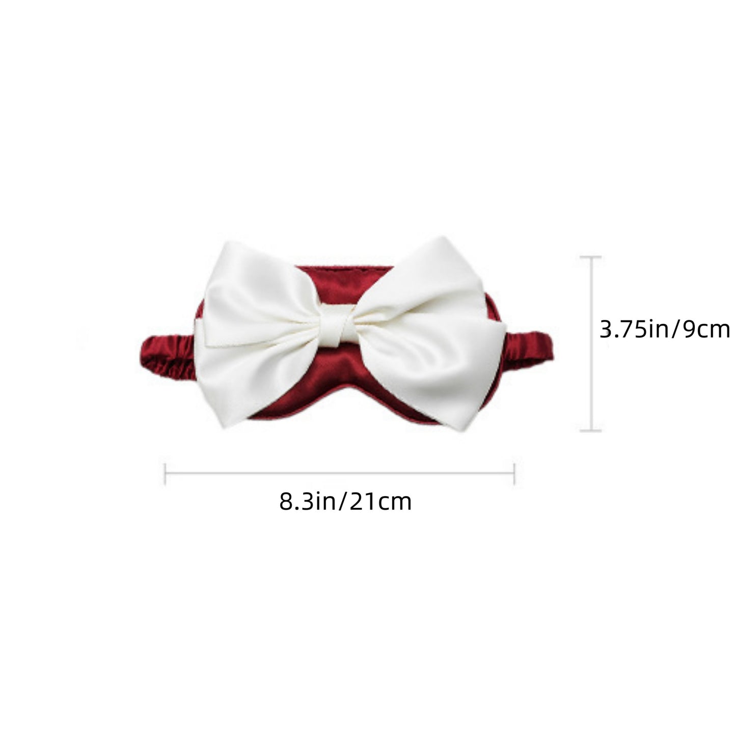 Satin Sleep Mask with Oversized Bow Detail and Elastic Comfort Fit