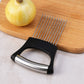 3-Piece Stainless Steel Onion Holder Slicing Tool with Ergonomic Handle and Sharp Metal Prongs for Safer Food Prep
