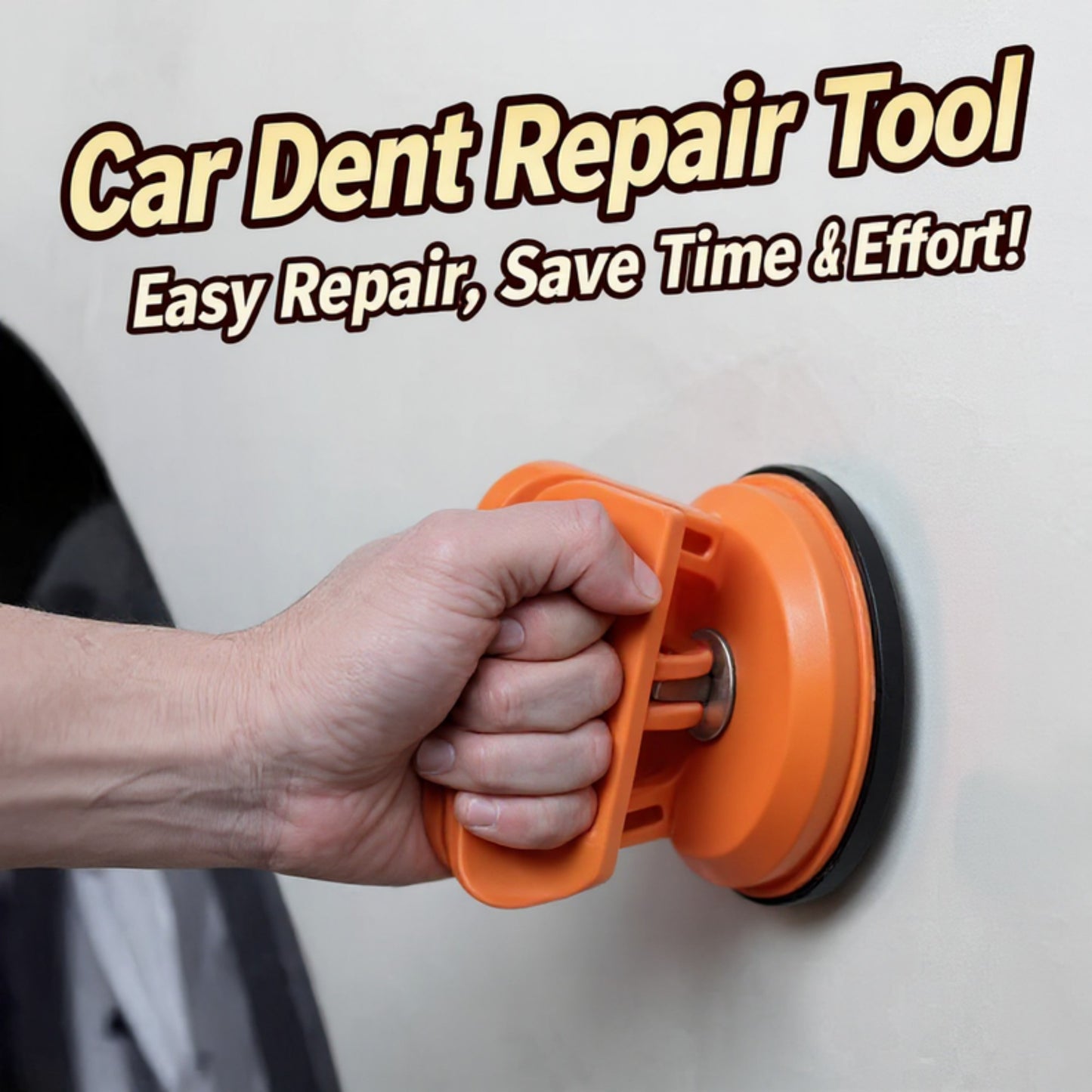 Car Dent Repair Suction Cup Tool with Heavy Duty Handle for Auto Body Panel Pulling 2-Piece Set 4x4.5in