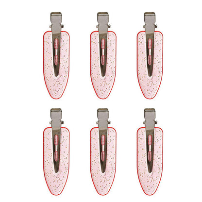 Decorative Hair Sectioning Clips with Metal Alligator Clamp for Styling and Everyday Hold 6-Piece Set 2.3x0.7in