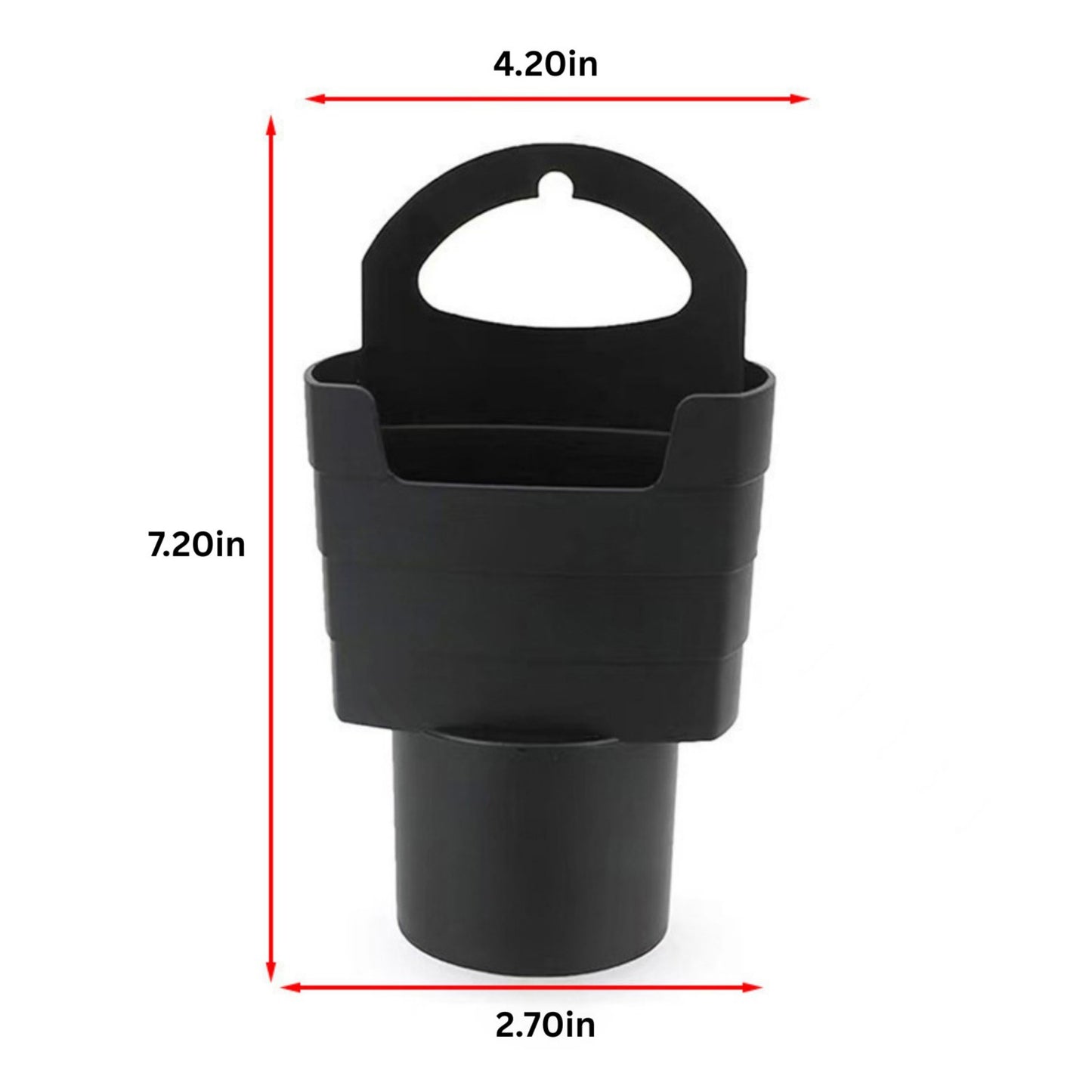 Car Cup Holder Trash Can Organizer with Removable Inner Tray and Handle Design