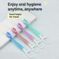 Travel Toothbrush with Flosser Handle 2-in-1 Oral Care Tool Set 1 Box 12 Pieces