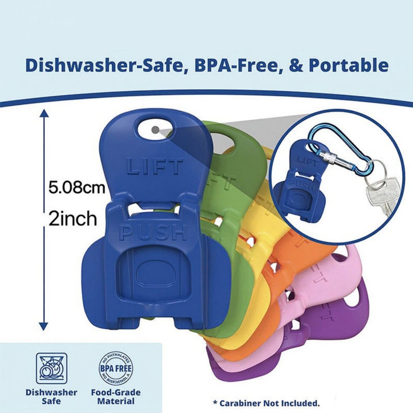 Can Tab Cover Drink Protector Clips Reusable Beverage Lid Covers 6 Piece Set