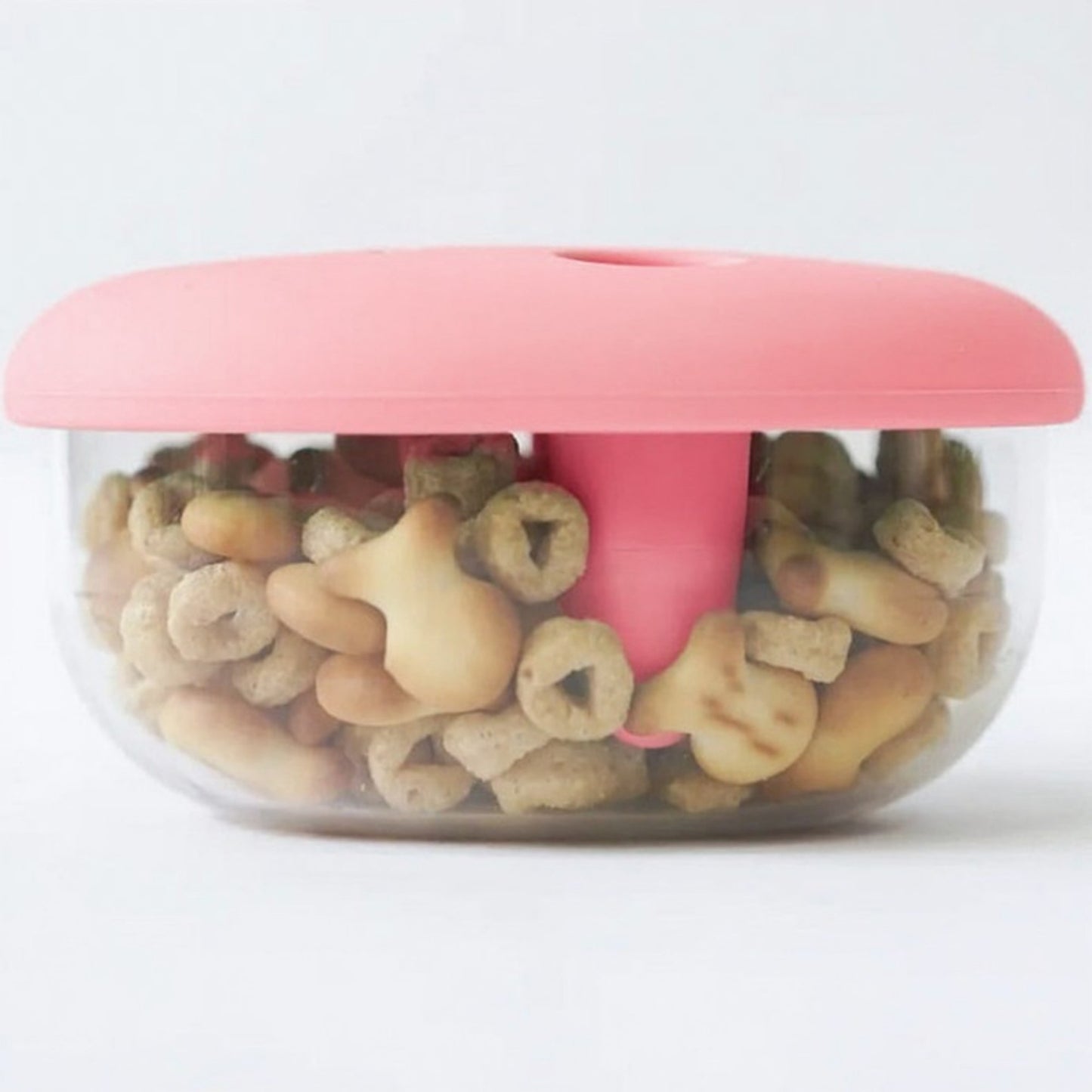 Food Grade Snack Storage Box with Hands-Free Lid and Dust-Proof Design 4.7x4x2.3in