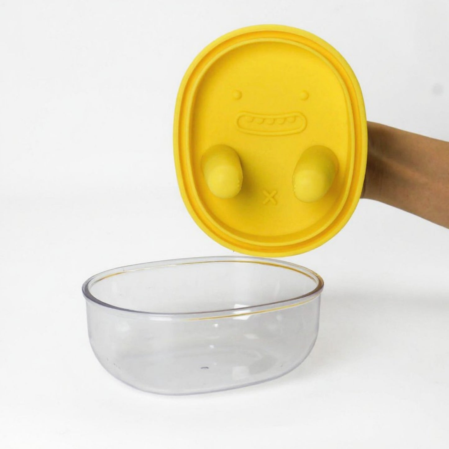 Food Grade Snack Storage Box with Hands-Free Lid and Dust-Proof Design 4.7x4x2.3in