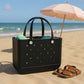 Perforated Structured Tote Bag with Dual Handles and Flexible Design 11x4.3x8.3in