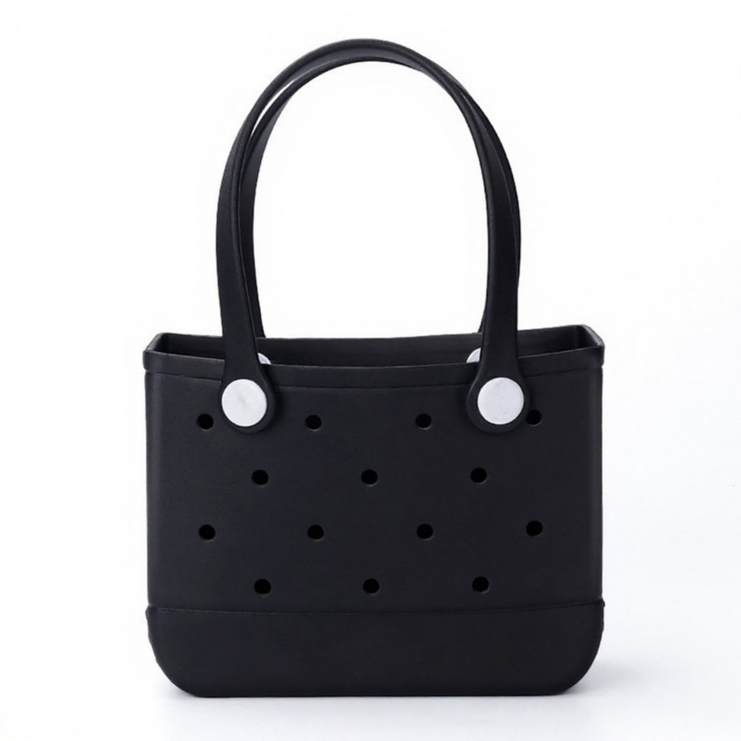 Perforated Structured Tote Bag with Dual Handles and Flexible Design 11x4.3x8.3in