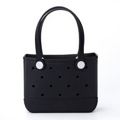 Perforated Structured Tote Bag with Dual Handles and Flexible Design 11x4.3x8.3in
