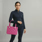 Perforated Structured Tote Bag with Dual Handles and Flexible Design 11x4.3x8.3in