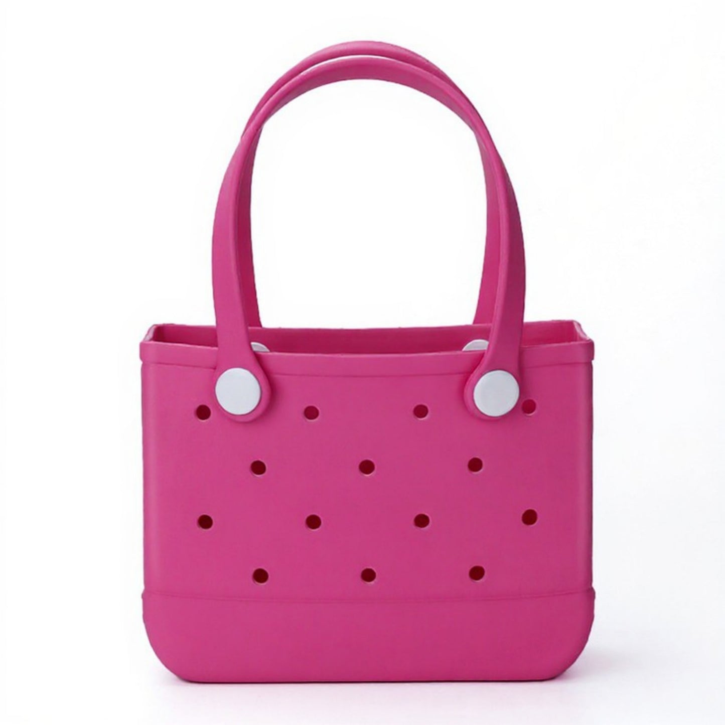 Perforated Structured Tote Bag with Dual Handles and Flexible Design 11x4.3x8.3in
