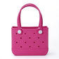 Perforated Structured Tote Bag with Dual Handles and Flexible Design 11x4.3x8.3in
