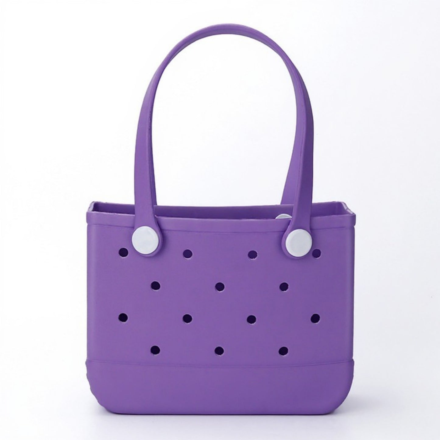 Perforated Structured Tote Bag with Dual Handles and Flexible Design 11x4.3x8.3in