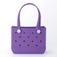 Perforated Structured Tote Bag with Dual Handles and Flexible Design 11x4.3x8.3in